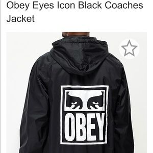 obey eyes icon black coaches jacket